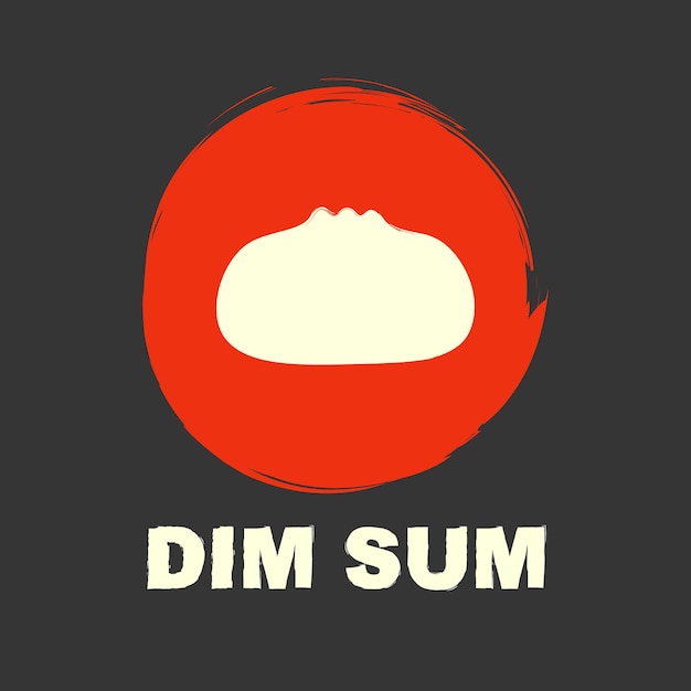 Dim Sum China Food Design with hand drawn