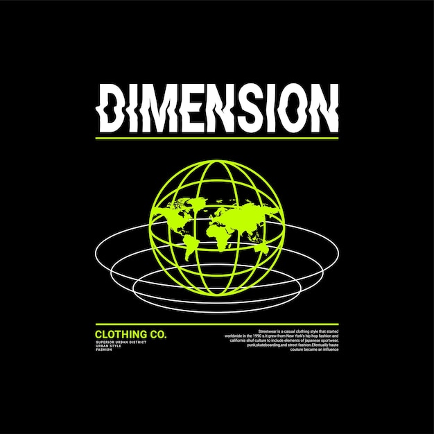 Dimension writing design, suitable for screen printing t-shirts, clothes, jackets and others