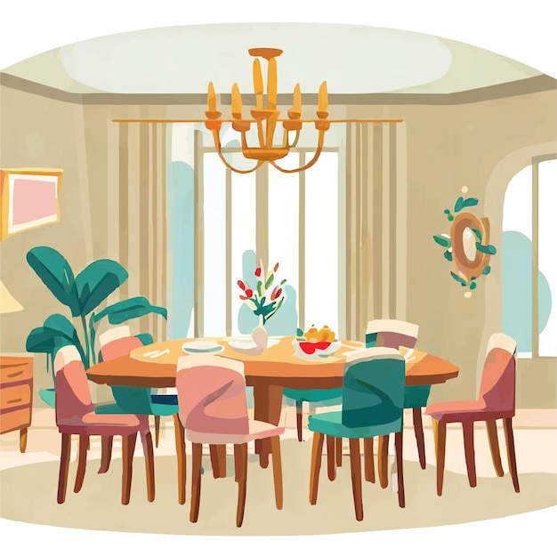 Dinning Room Vector 1