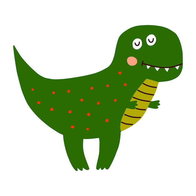 Dino cute vector illustration scandinavian art doodle style