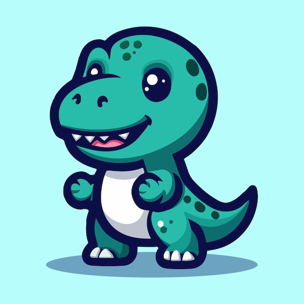 Dino mascot logo design vector illustration