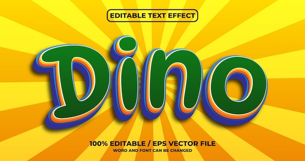 Dino text effect style