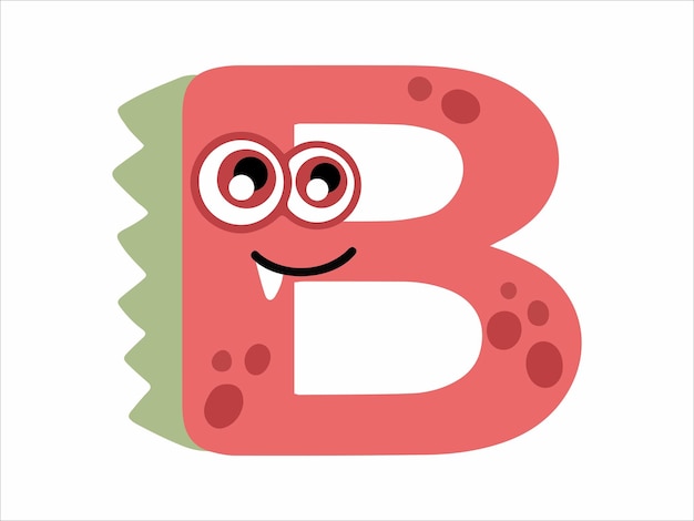 Dinosaur Alphabet Letter B Illustration