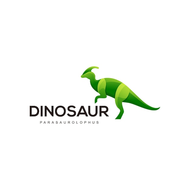 Dinosaur colorful logo illustration