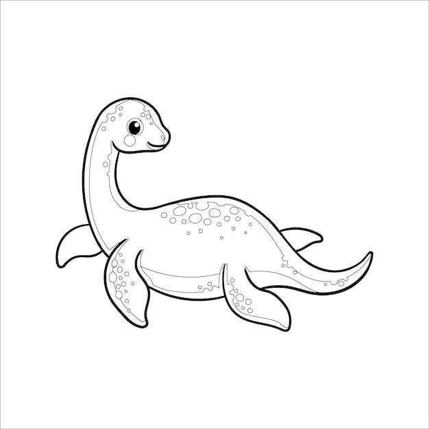 Dinosaur coloring page for kids