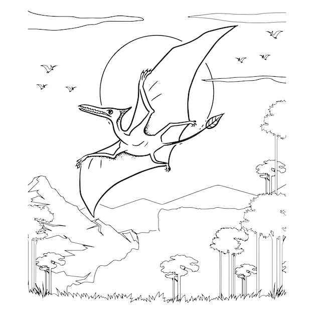 Dinosaur coloring pages for kids Printable