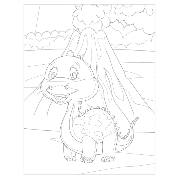 Dinosaur coloring pages for kids