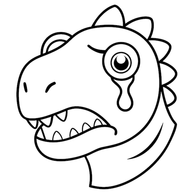 Dinosaur cries icon vector