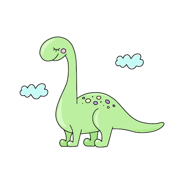 dinosaur diplodocus, vector illustration