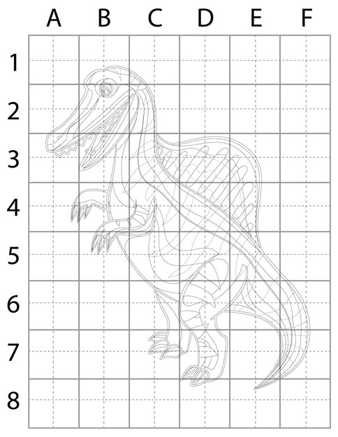 Vector dinosaur drawing page, how to draw dinosaurs, learn to draw dinosaurs for kids, dinosaur black and w