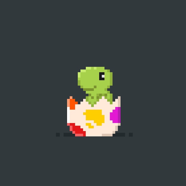 dinosaur egg in pixel art style