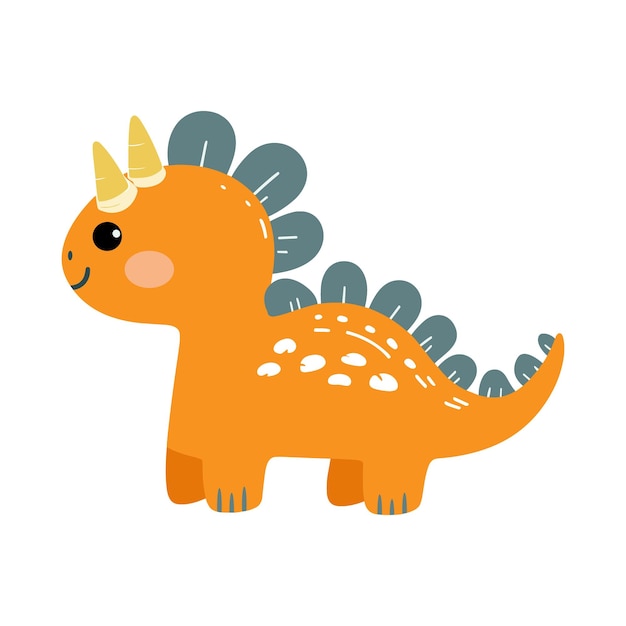 Dinosaur illustration for kids Prehistoric animal clipart for kids