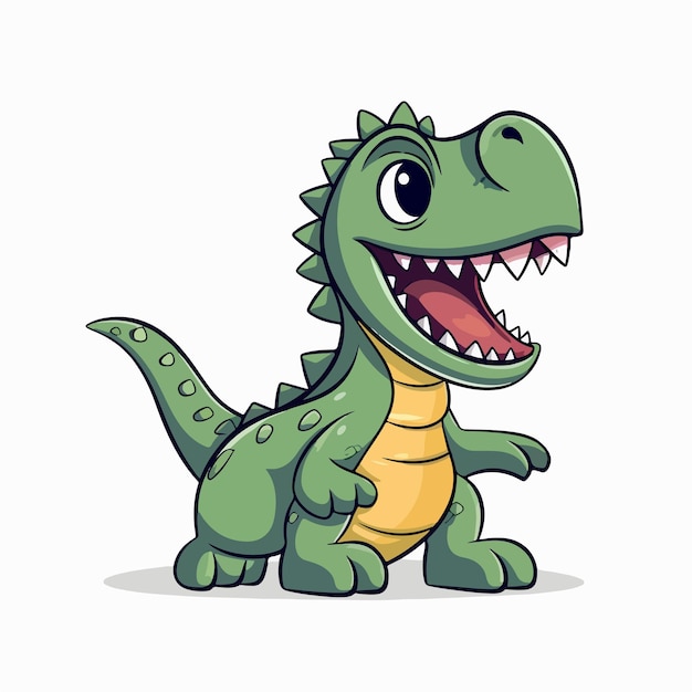 Dinosaur Line Vector Illustration Cartoon Vector