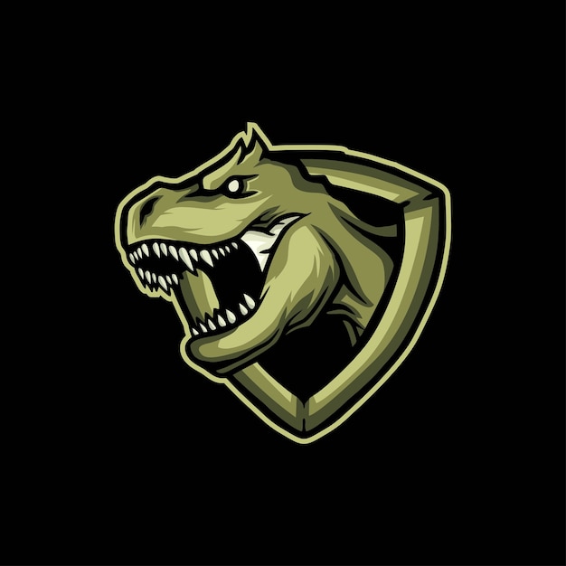 dinosaur mascot gaming logo