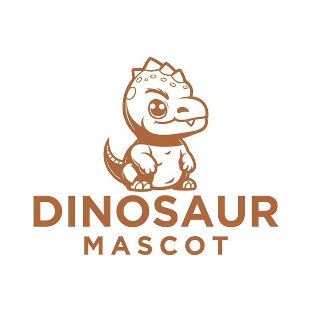 Dinosaur mascot logo vector illustration