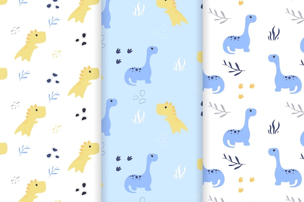 dinosaur seamless pattern cute dinosaur pattern vector