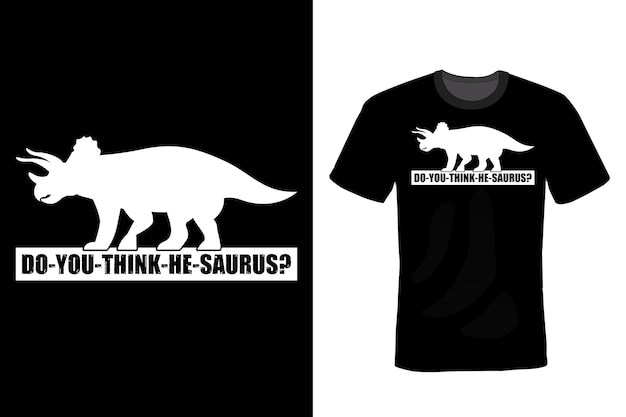 Dinosaur T shirt design typography vintage