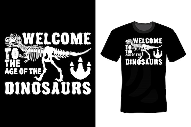 Dinosaur T shirt design typography vintage