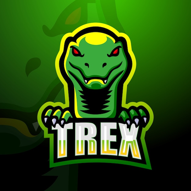 Dinosaur trex mascot illustration