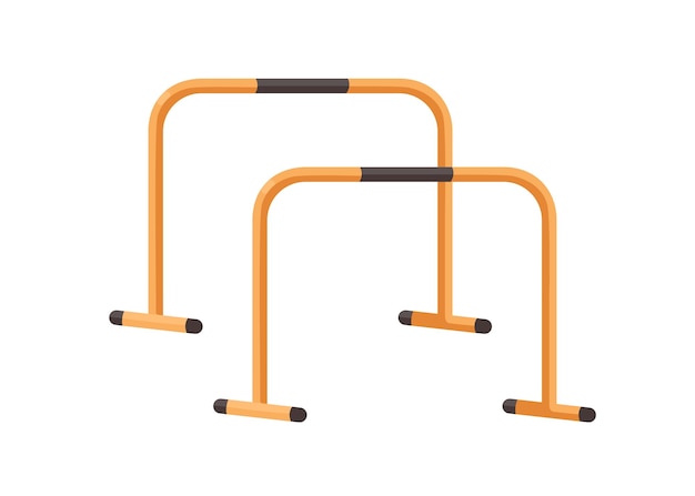 Dip stand or station for bodyweight exercises. Gym equipment for home and gym training, strength workout. Flat vector illustration isolated on white background.