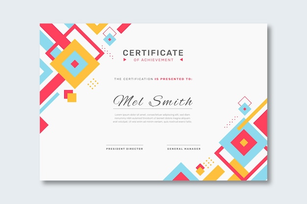 Diploma template concept