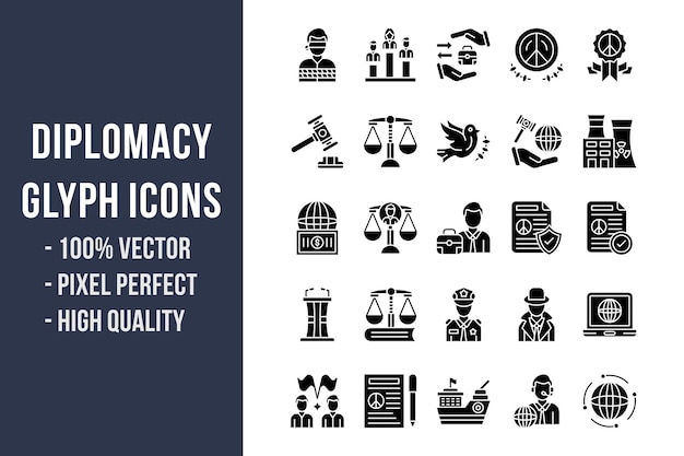 Diplomacy Glyph Icons