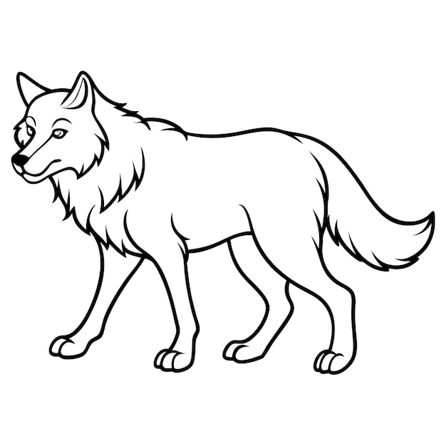 Dire Wolf walks icon vector