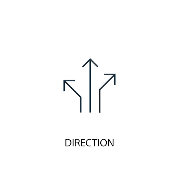 Direction concept line icon. Simple element illustration. direction concept outline symbol design. Can be used for web and mobile UI/UX