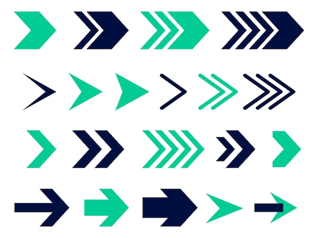 Vector directional arrow sign or icons set design