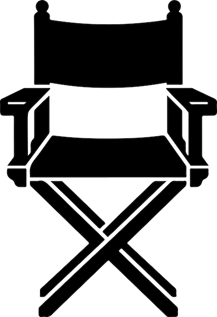 Director Chair vector black color silhouette