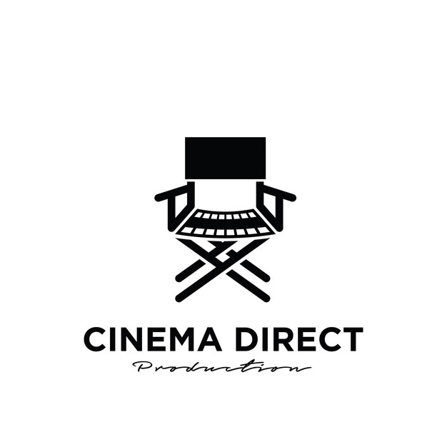 Director Studio Movie Video Cinema Film Production logo design vector icon illustration