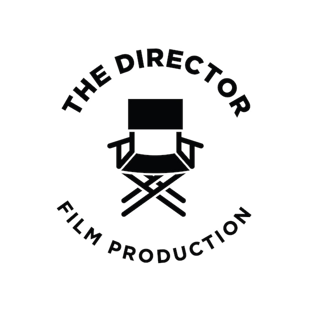 Director Studio Movie Video Cinema Film Production logo design vector icon illustration