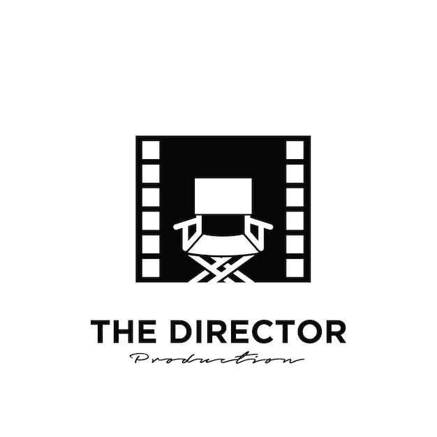 Director Studio Movie Video Cinema Film Production logo design vector icon illustration