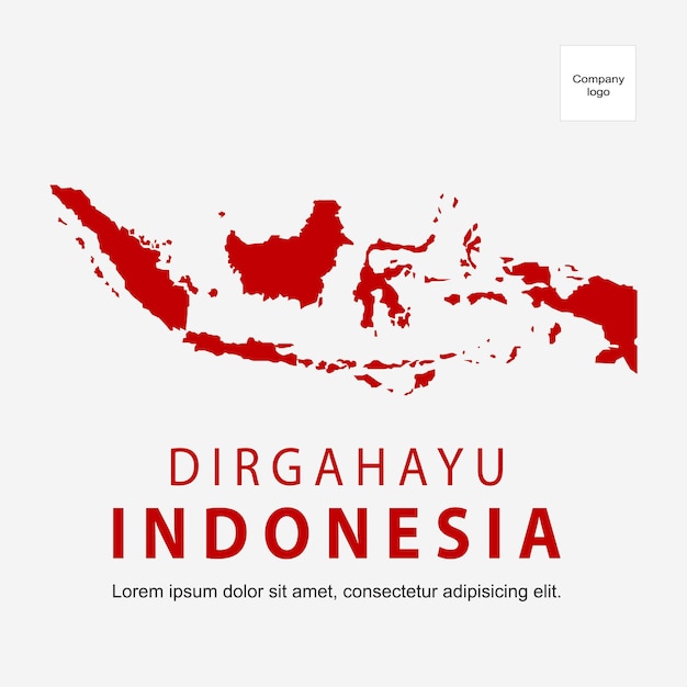 Dirgahayu Indonesia greeting with white background