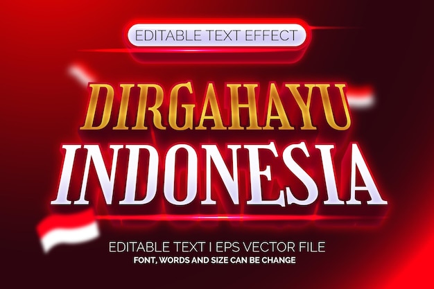 dirgahayu indonesia text effect