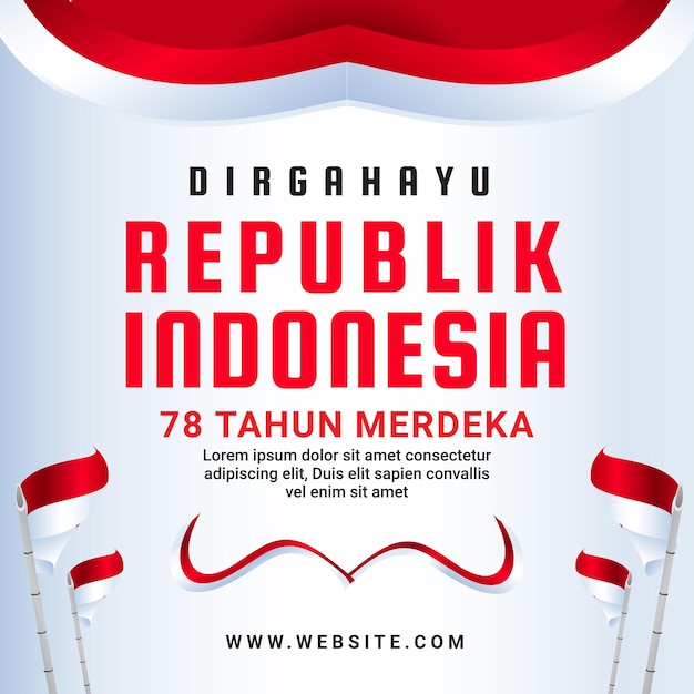 Dirgahayu republik indonesia independence day celebrate social media post instagram feed story 1