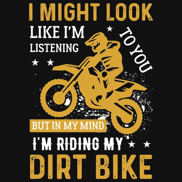 Dirt bike rider tshirt design