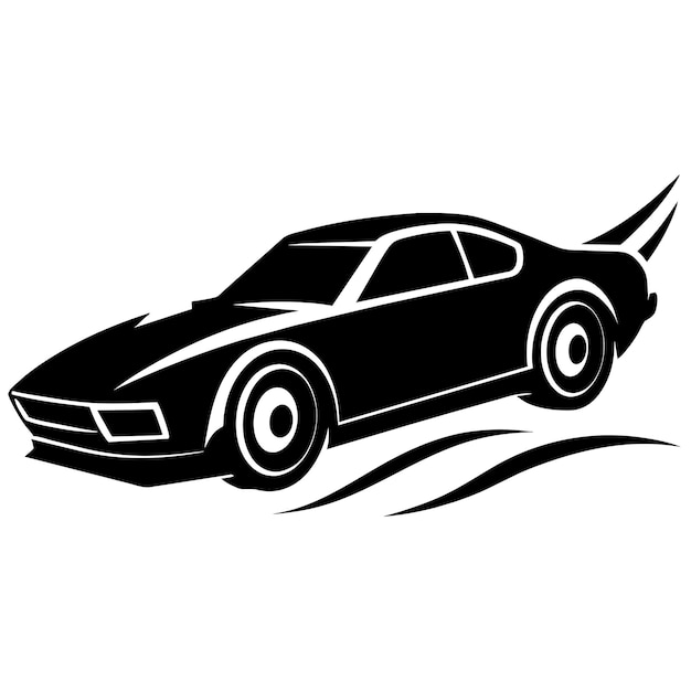 Dirt Track Race Car vector silhouette white background 18