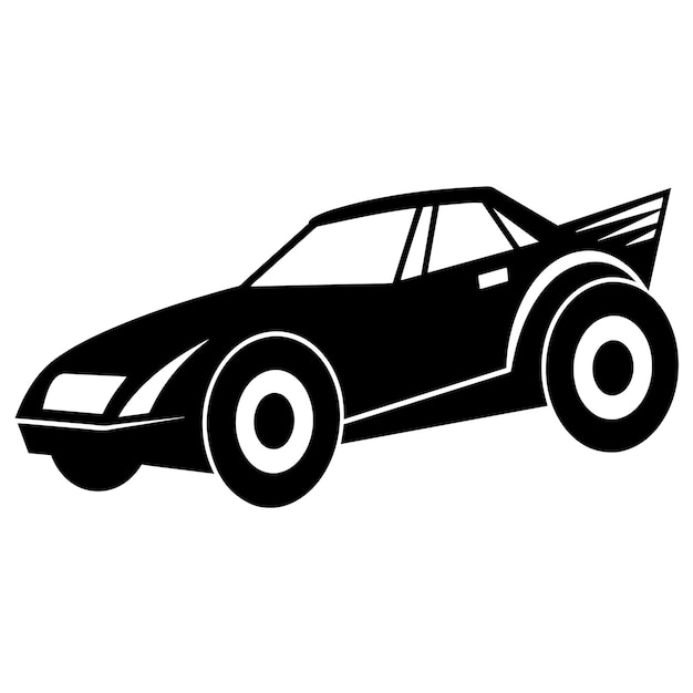 Dirt Track Race Car vector silhouette white background 1