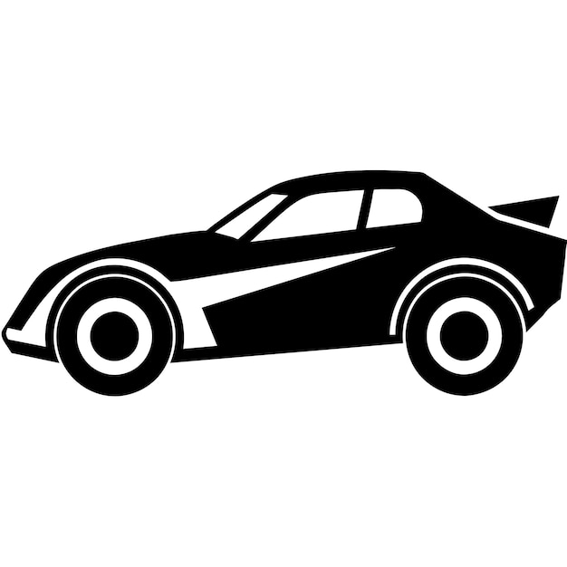 Dirt Track Race Car vector silhouette white background 8