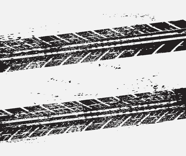 Vector dirty tire tracks background