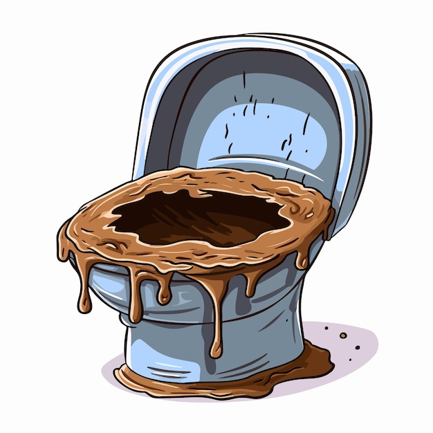 Vector dirty toilet illustration vector eps format