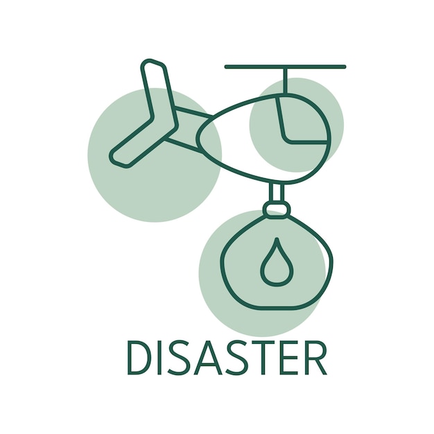 Disaster color icon logo style