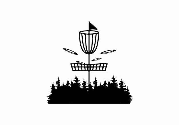 Disc golf vector and elements