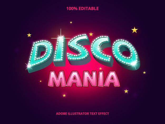 Disco Text, Editable Font Effect