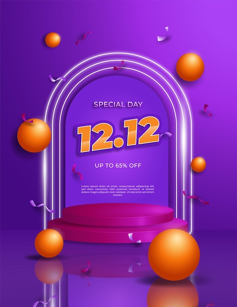 Discount 1212 Sale Podium Background