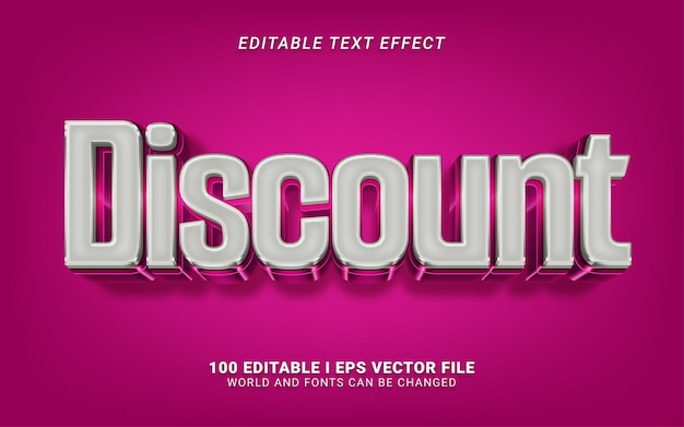 Discount 3d style text effect design