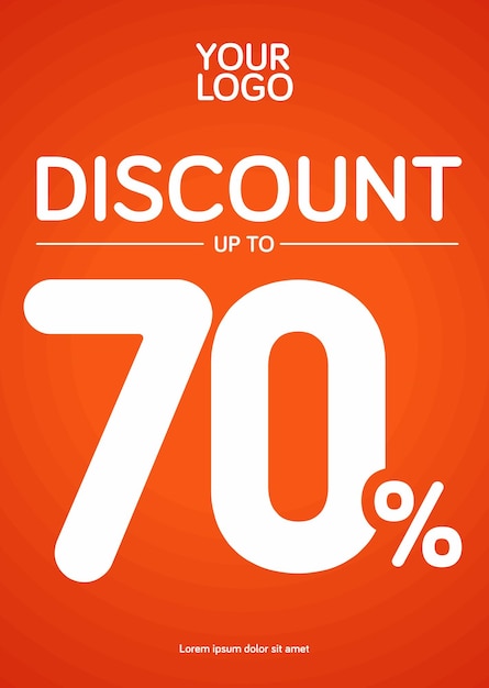 Discount 70 Percent Promotion Sale