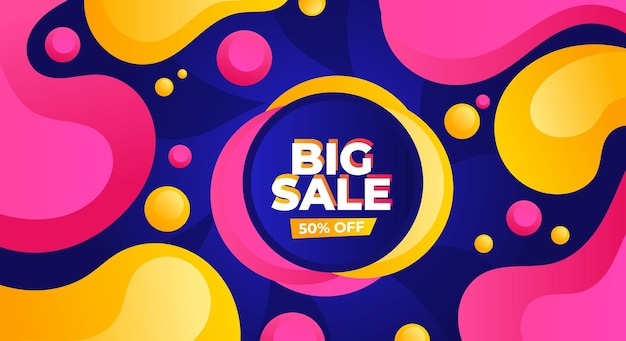 Discount big sale colorful banner backgrund