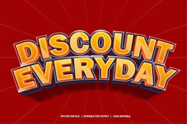 Discount Everyday Editable Text Effects